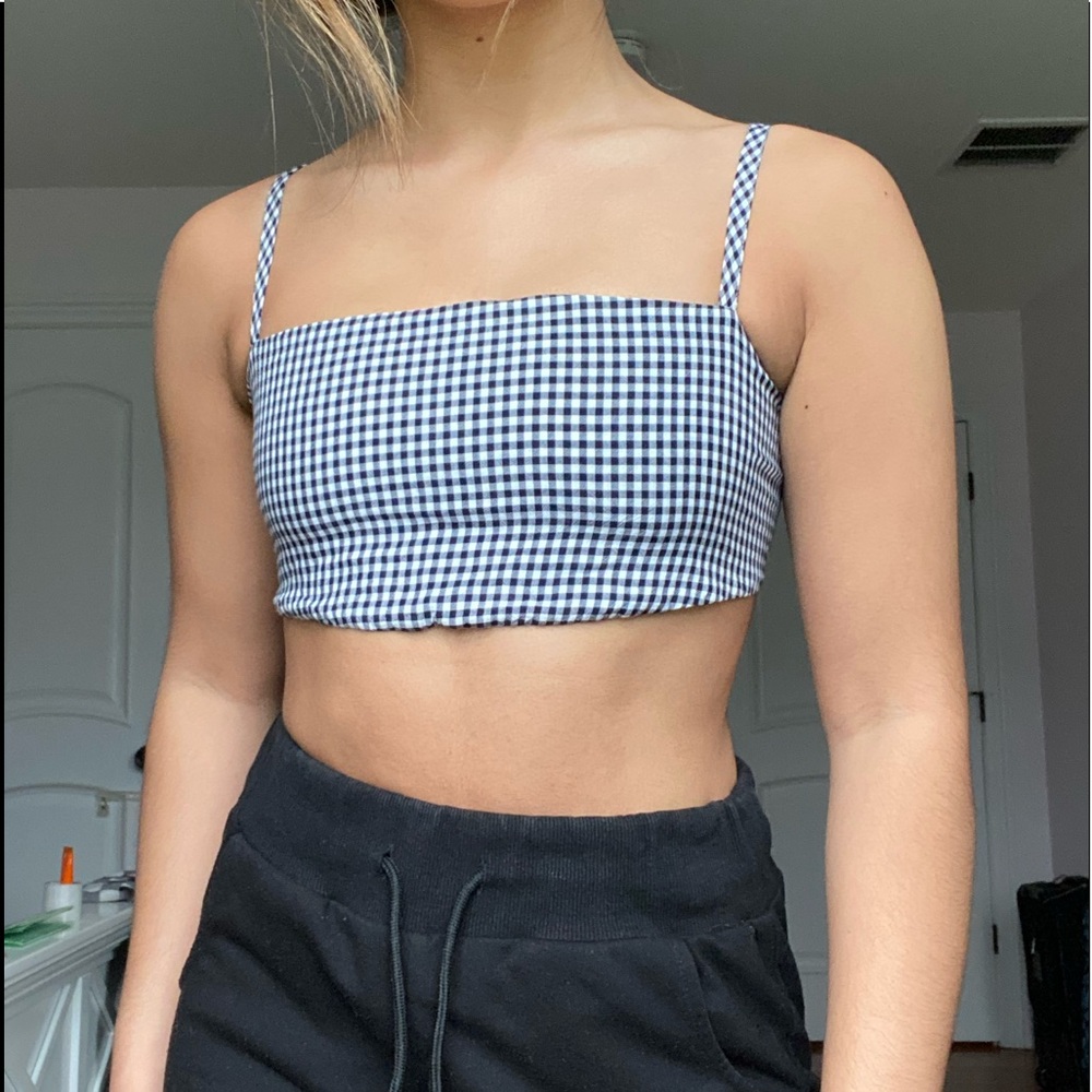 Gingham crop top